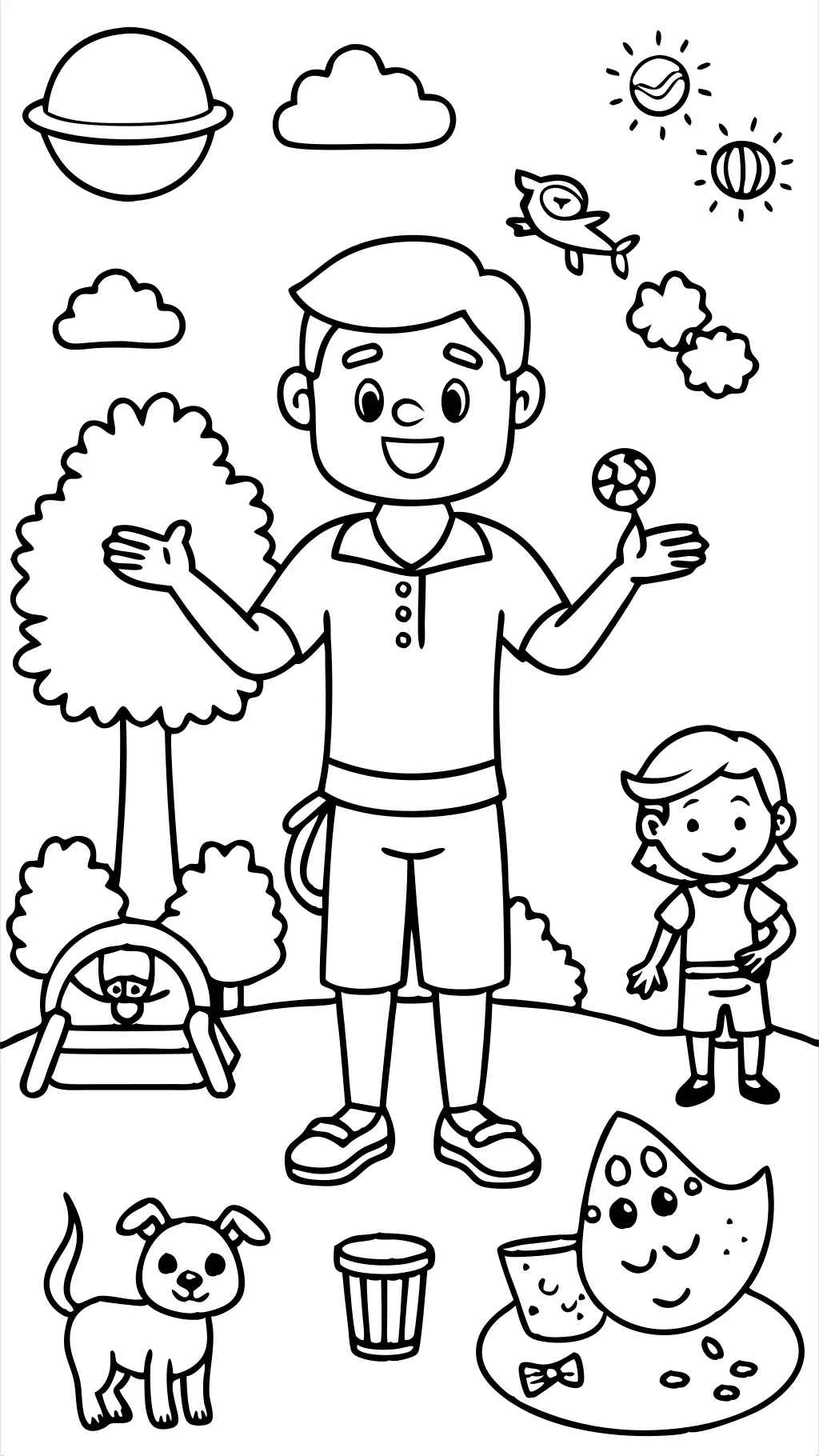 coloriages papa